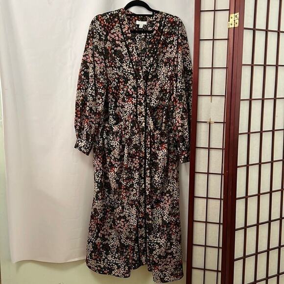 TOPSHOP DITSY FLORAL‎ PRINT CREPE SMOCK DRESS SIZE 14 - Picture 1 of 5